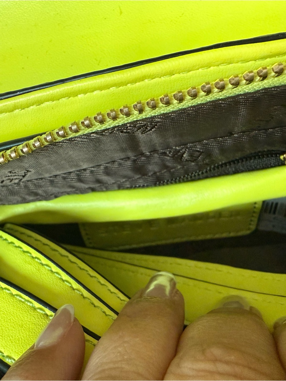 Steve Madden Neon Lime Crystal-Front Mini Top Handle Bag - Picture 4 of 10
